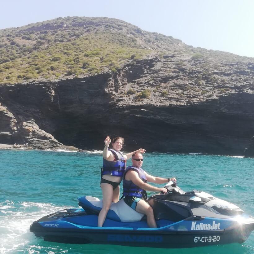 excursión en moto de agua a islas del mar menor